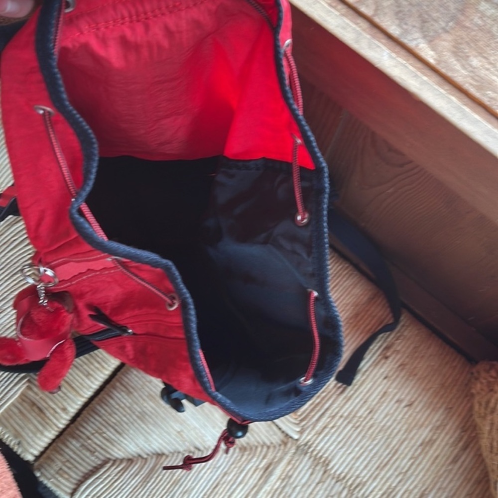 Vintage movie promo 1997 backpack Volcano new Kipling safety red black monkey